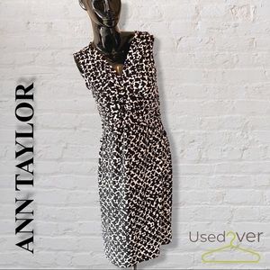 Ann Taylor Dress Black & White Sz M